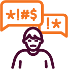 Offensive behaviour icon