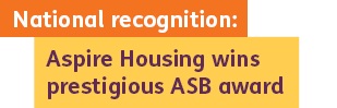 National recognition: Aspire Housing wins prestigious ASB award
