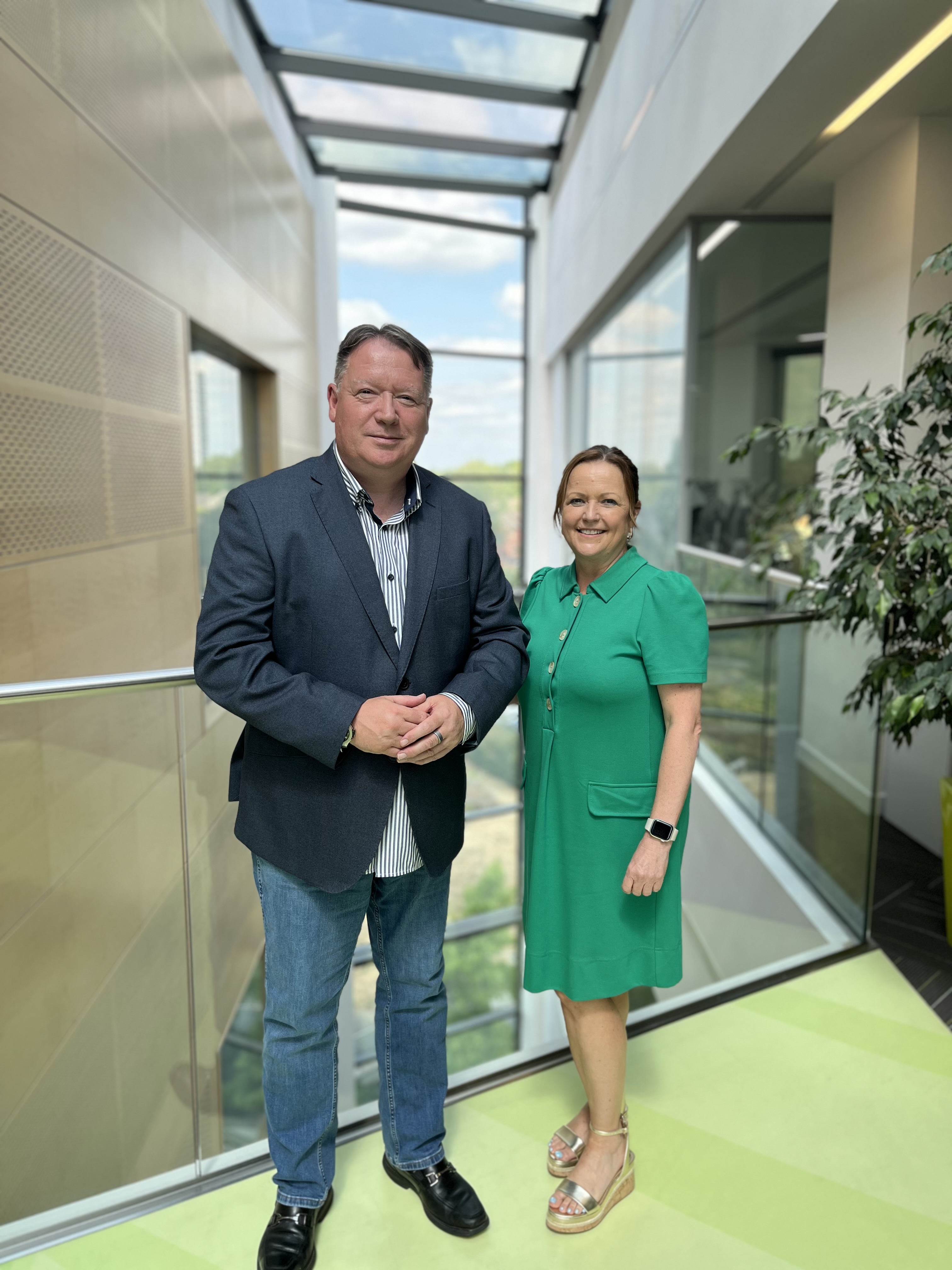 whg Chief Executive Gary Fulford and Aspire Housing Chief Executive Sinéad Butters MBE